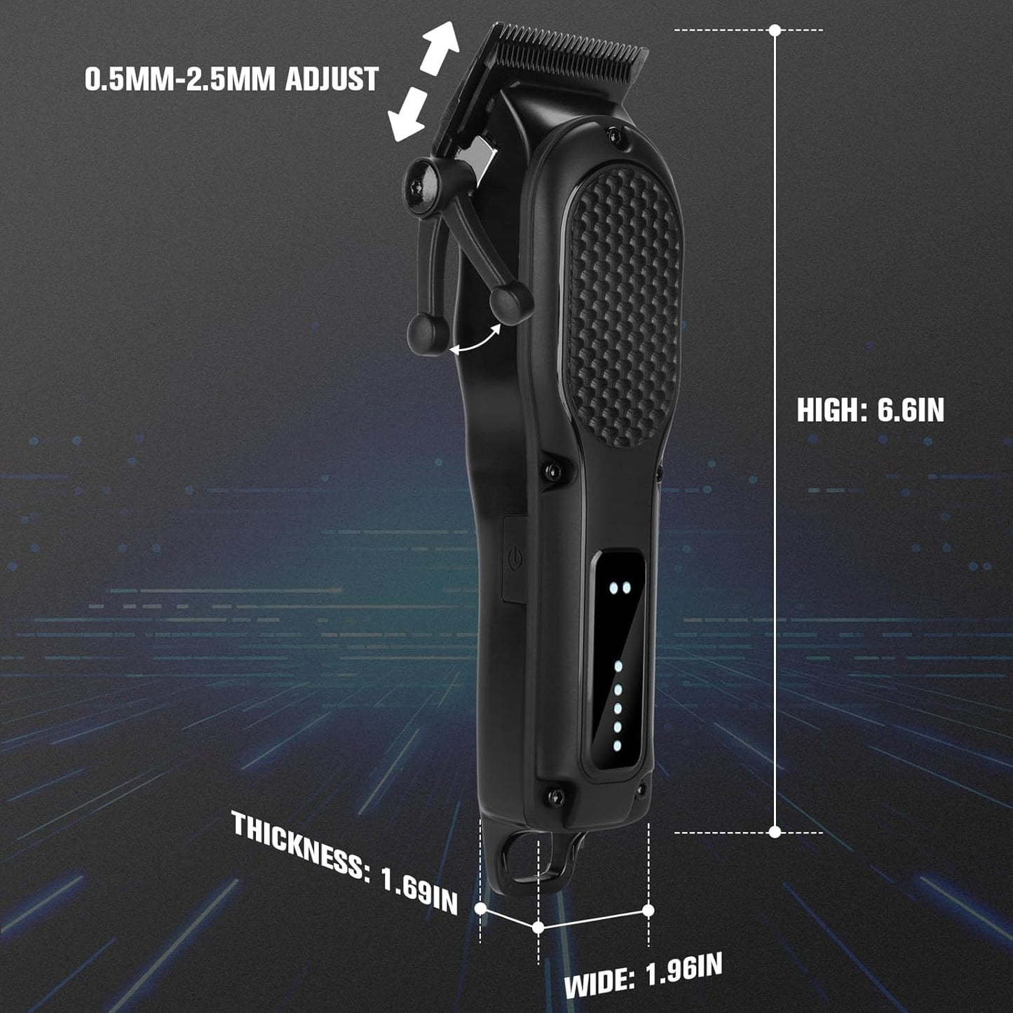 Men's Hair Clippers - Professional Cordless Rechargeable Beard Trimmer for Precision Grooming | Powerful Cutting Tool