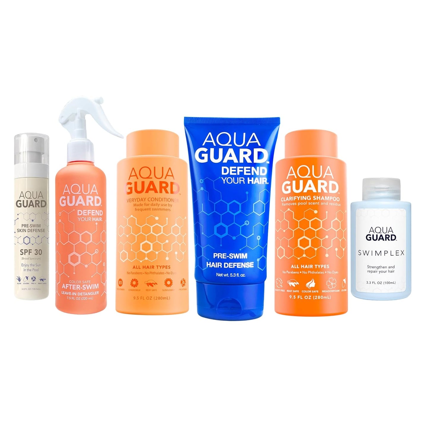 Aqua Guard Pre-Swim Hair Defense - Protect Hair from Chlorine Damage | Softens & Leaves Hair Smelling Great | 5.3 oz (2 Pack)