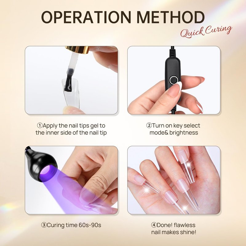 AORAEM LED Nail Lamp - Professional Gel Nail Curing Light with Gooseneck Clamp | Adjustable Black Design