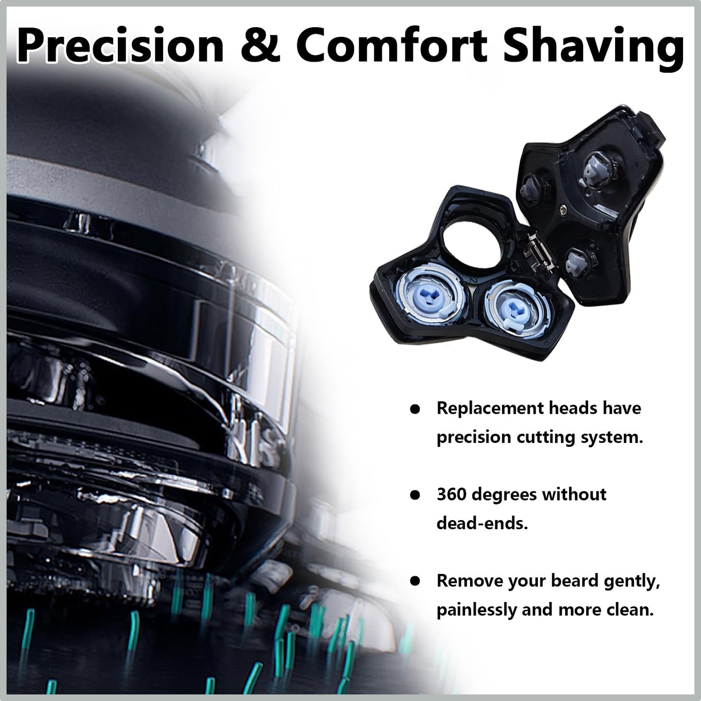 SH71/50 Replacement Heads Compatible with Philips Norelco 7000 Replacement Heads,for Shavers Series S5000 (S5XXX),S7000 (S7XXX) for SH60/70 and SH70/70
