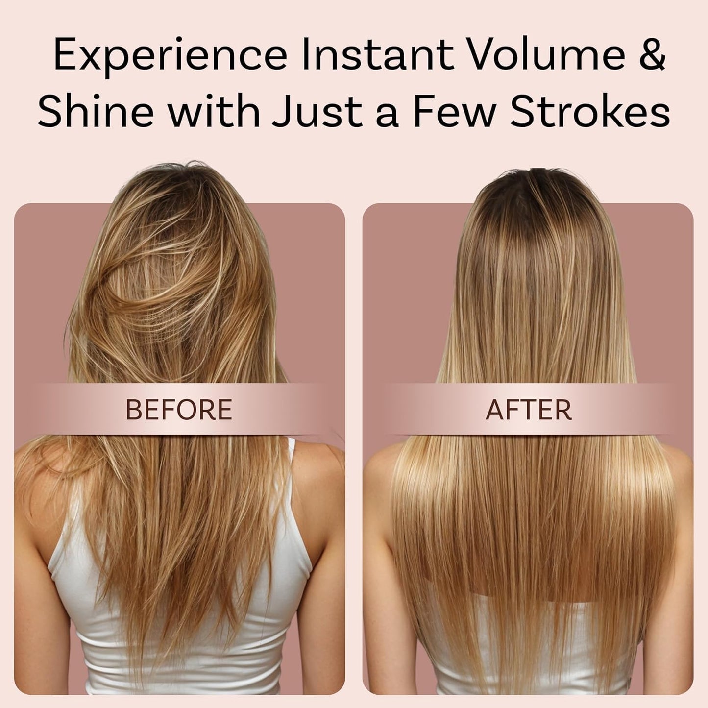 Lily England Vented Hair Brush - Easy Detangling Tool for Fine, Thick, Curly Hair | Rose Gold, Non-Slip Handle