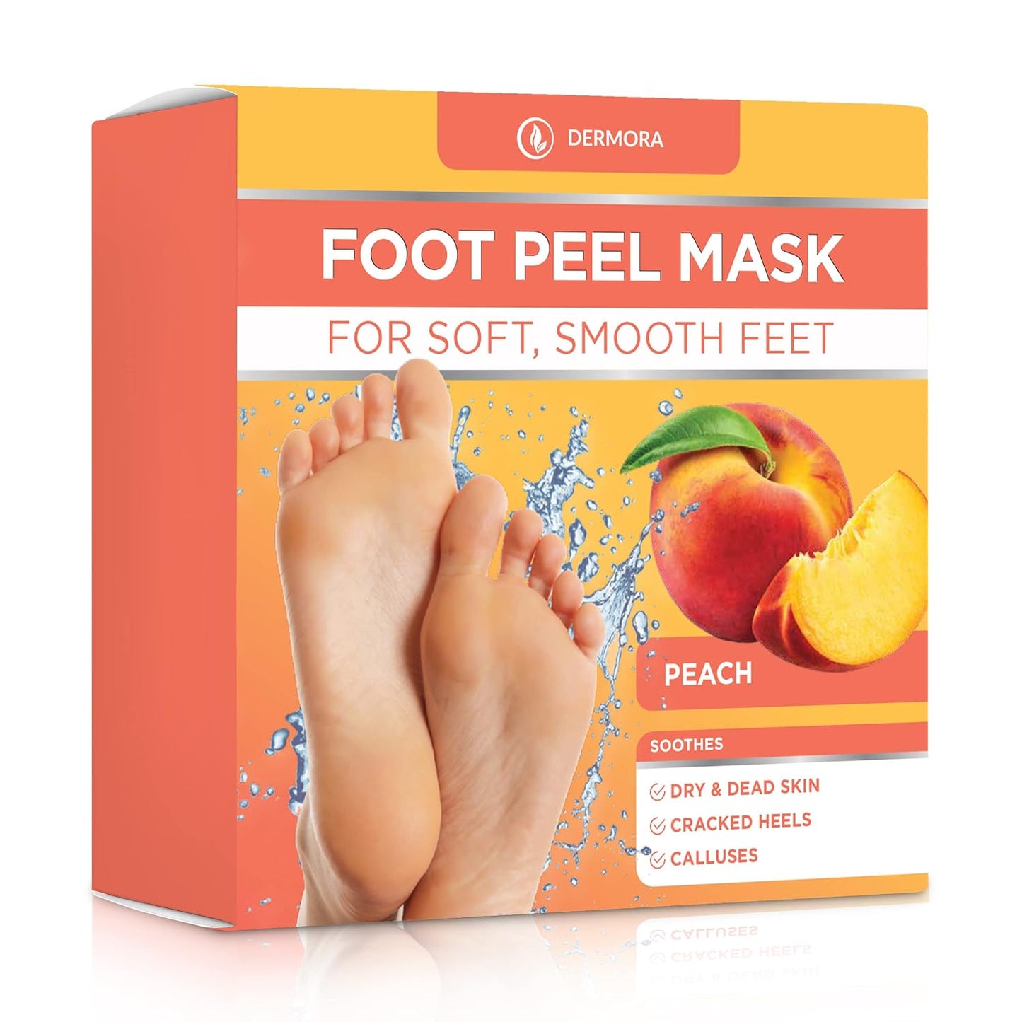Exfoliating Foot Peel Mask - At-Home Spa Treatment for Dry, Cracked Feet | 2 Pairs Regular Size (Fits Women’s 11, Men’s 10)