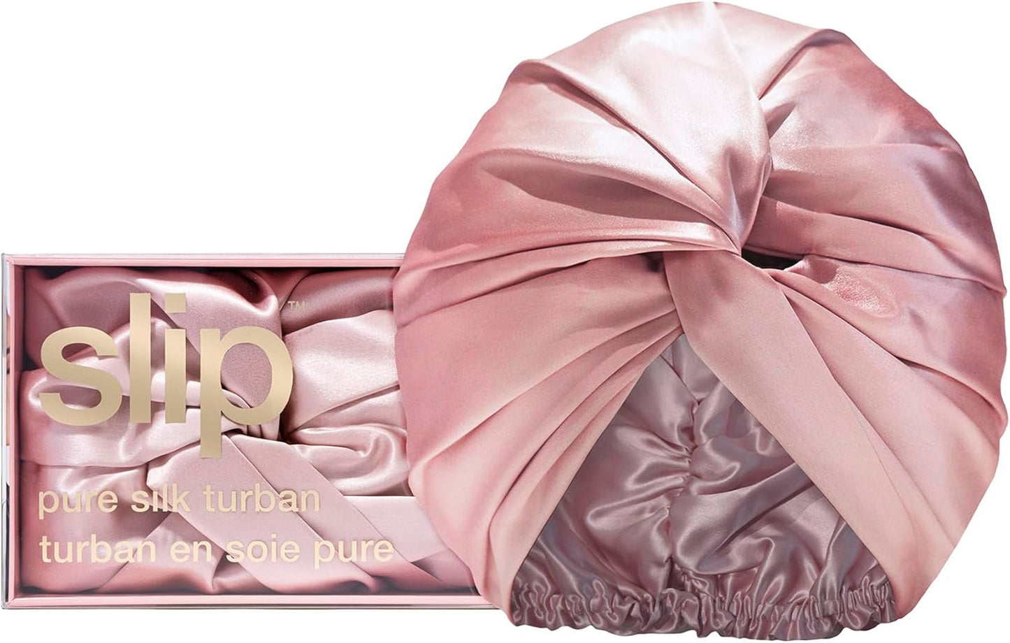 SLIP Pure Silk Turban - 100% Mulberry Silk, Ultra Soft & Gentle on Hair, Prevents Breakage & Frizz