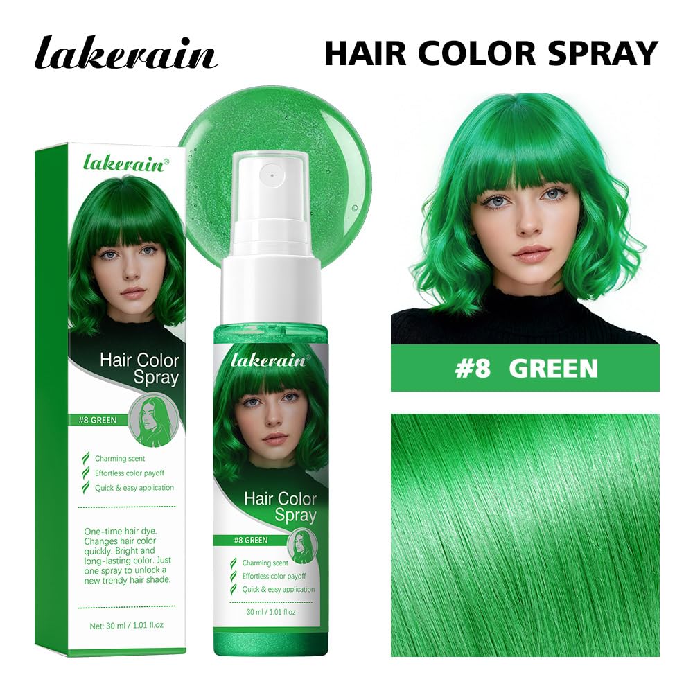 Dulele 3 Colors Temporary Hair Color Spray, Root Touch Up Hair Color Spray