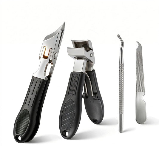 Toenail Clippers for Seniors Thick Toenails, Eagle Beak Slanted Nail Cutter & Angled Head Toe Nail Clippers Set, Stainless Steel Heavy Duty Ingrown Nail Cutter with Wide Jaw for Men Women