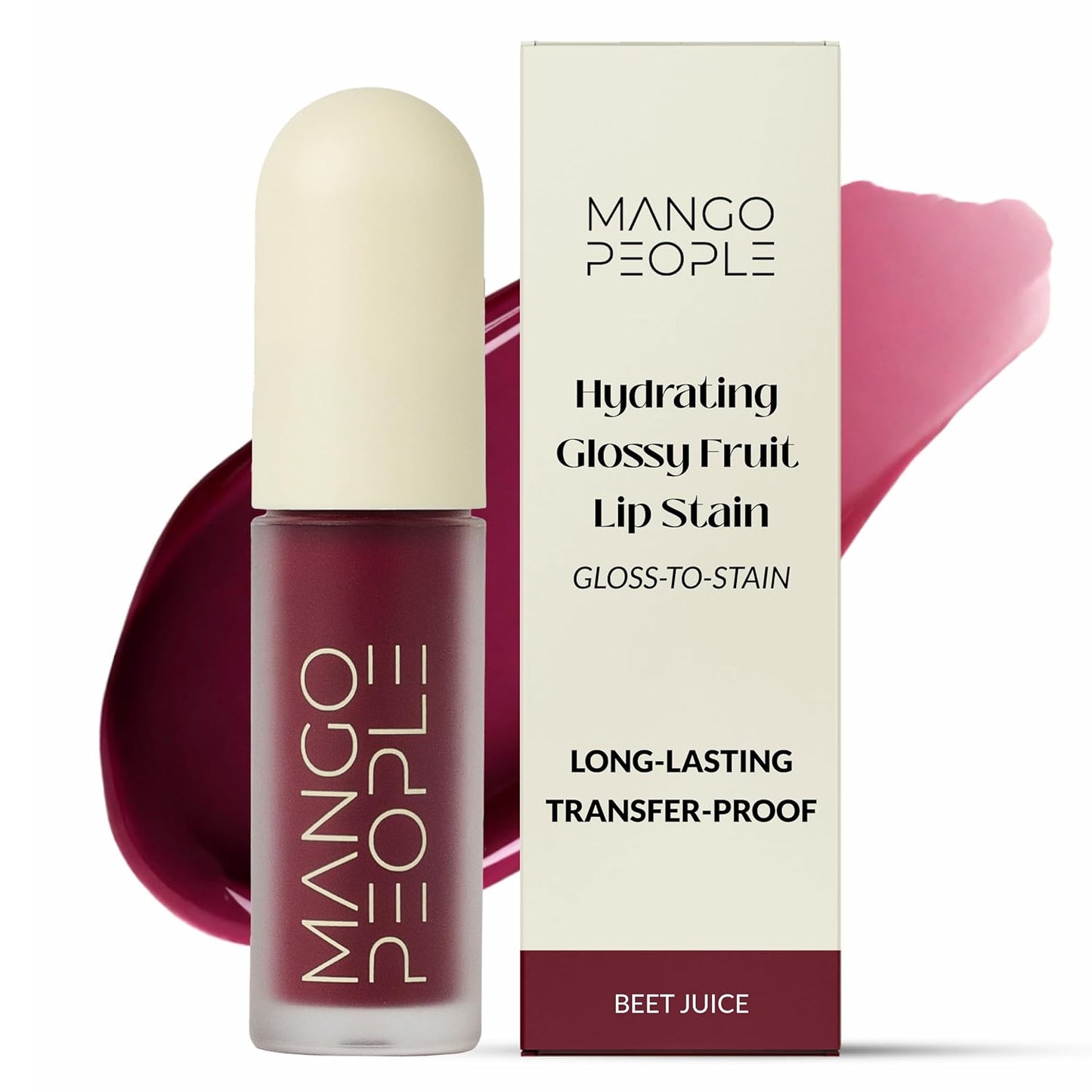 Hydrating Glossy Fruit Lip Stain - 2-in-1 Gloss & Long-Lasting Tint | Rose Milk, Lightweight Lip Makeup