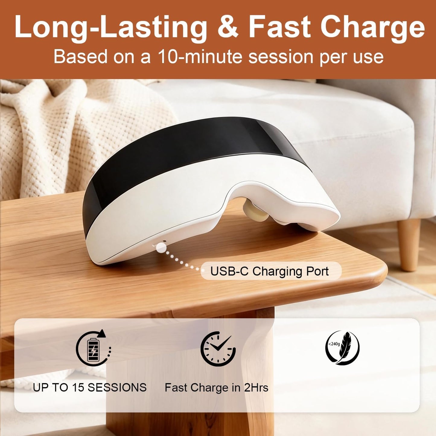 Eye Massager with Heat & Cooling - Smart Heated 3D Massage Mask for Travel & Home Use | Perfect Father's Day Gift