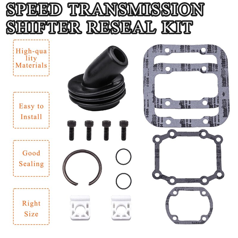 Speed Transmission Shifter Reseal Kit 5-Speed Compatible with Guides 1987-2001 Ford F250 F350 F450 ZF S5-42 S5-47 ZF42-SK1 3/4 and 1 Ton Pickup Trucks Auto Replacement Repair Parts