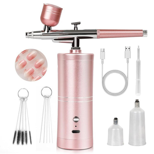 SAVILAND Airbrush Kit - 25 PSI Precision Dual-Mode Airbrush Gun with 0.3mm Nozzle for Nail Art | Portable Makeup Tool
