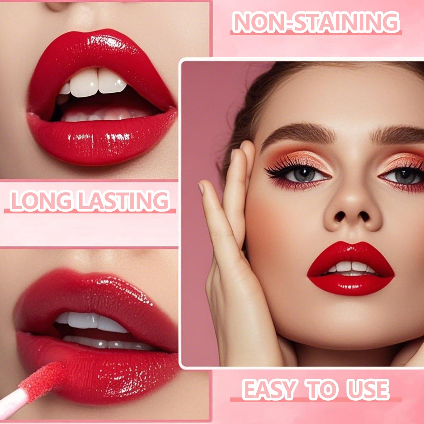Lip Stain, 6 Colors Lip Tint Stain Mini Liquid Lipstick, Lip Stain Long Lasting Waterproof, Lip Gloss for Women, Makeup, Make Up, Makeup Set, Teen Girl Stuff, Cute Stuff, Maquillaje, High Pigment