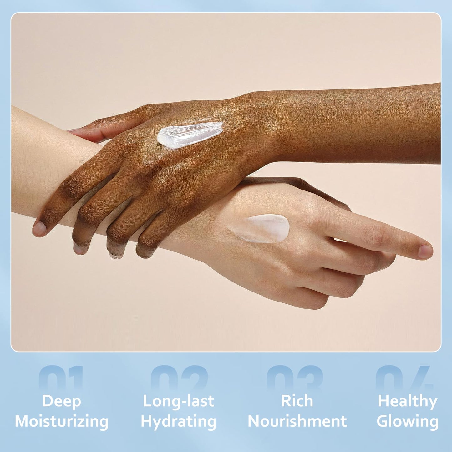 ÉCLAT NATUREL Shea Butter Hand Cream, Made with 45% Shea Butter Moisturizer for Dry Hands, Vitamin E Niacinamide Ceramide Hand Lotion, Radiant Nourish Moisturizing Cream, 2.37 Fl Oz