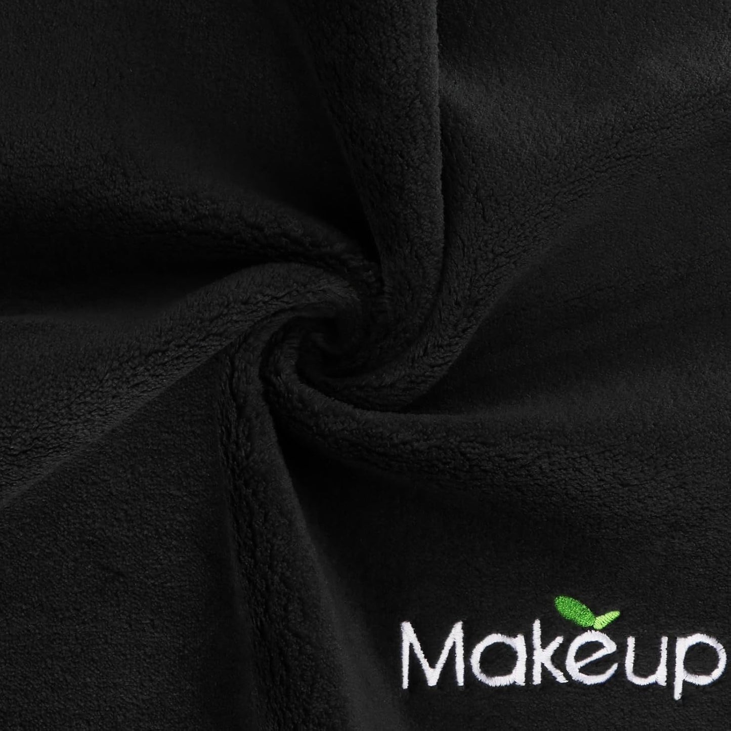 Premium Makeup Remover Wash Cloths - Super Soft Microfiber Coral Fleece Face Towels | 13x13 Inch, Black - 6 Pack