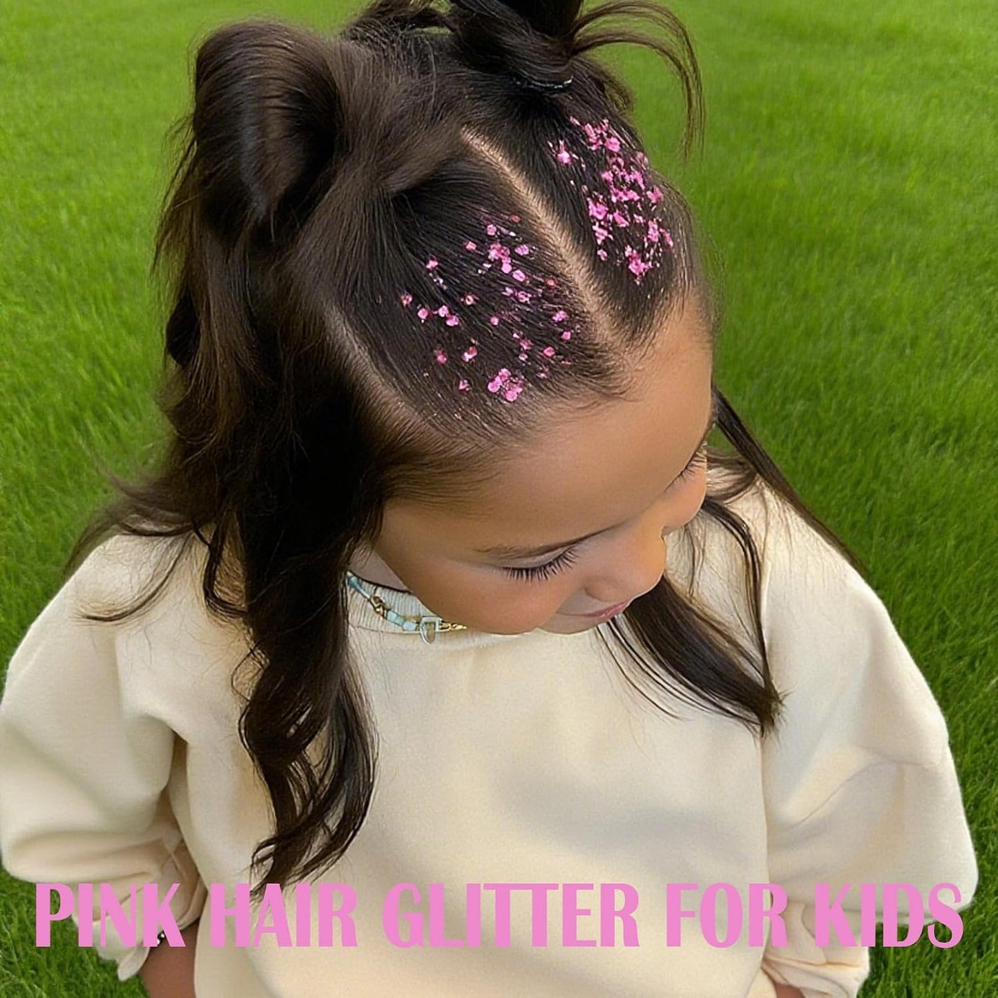 Pink Hair Glitter Stick - Waterproof Body & Face Glitter for Concerts | Shimmer Holographic Paint for Halloween & Spirit Week