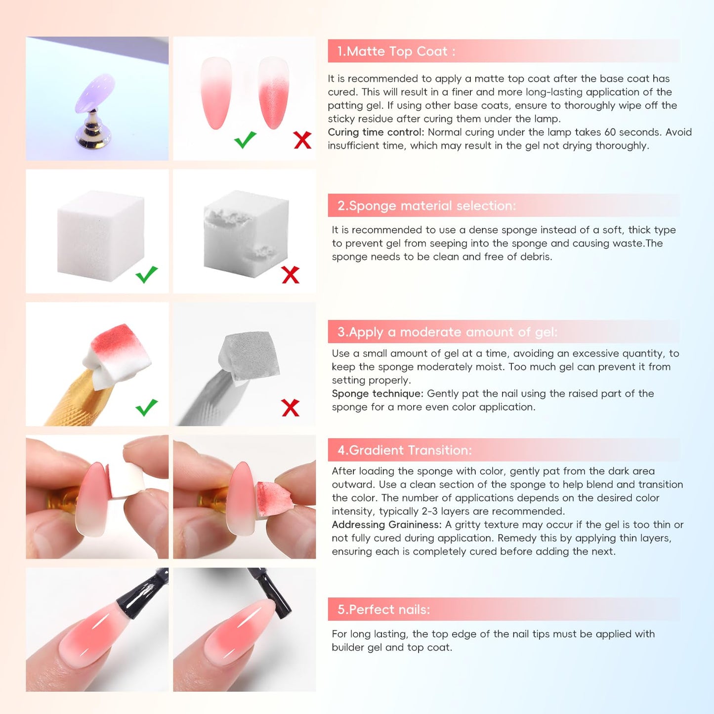 PEACECOLOR Pat Pat Gel Kit Gifts for Women