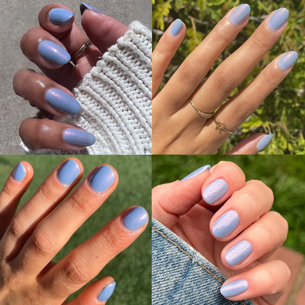Quick Dry Summer Nail Polish - Vegan, Cruelty-Free | Charming Periwinkle Shimmer | Lasts Up to 5 Days