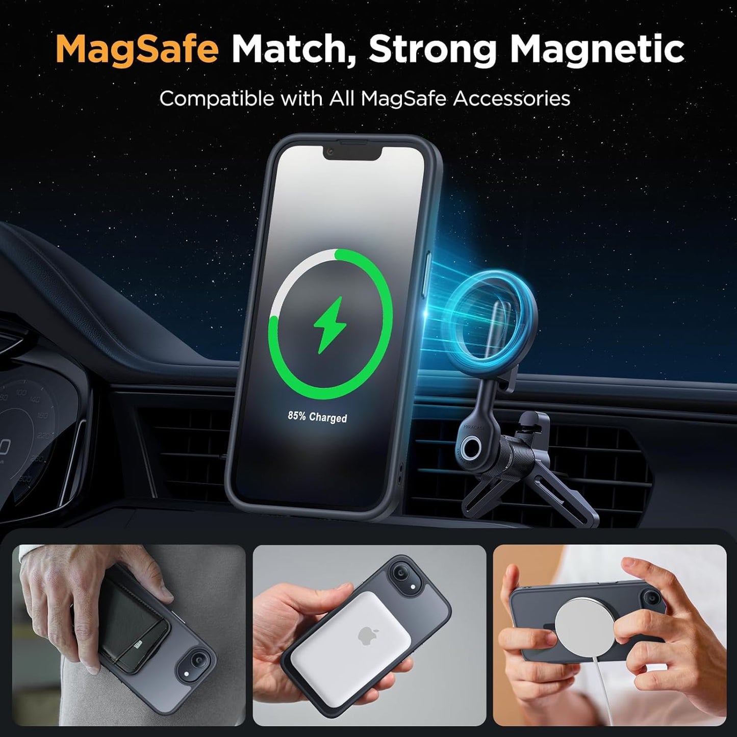 iPhone 16e/17e Case - Military-Grade Shockproof Protection with Velvet Touch | 6.1" Matte Black & 2x9H+ Screen Protectors