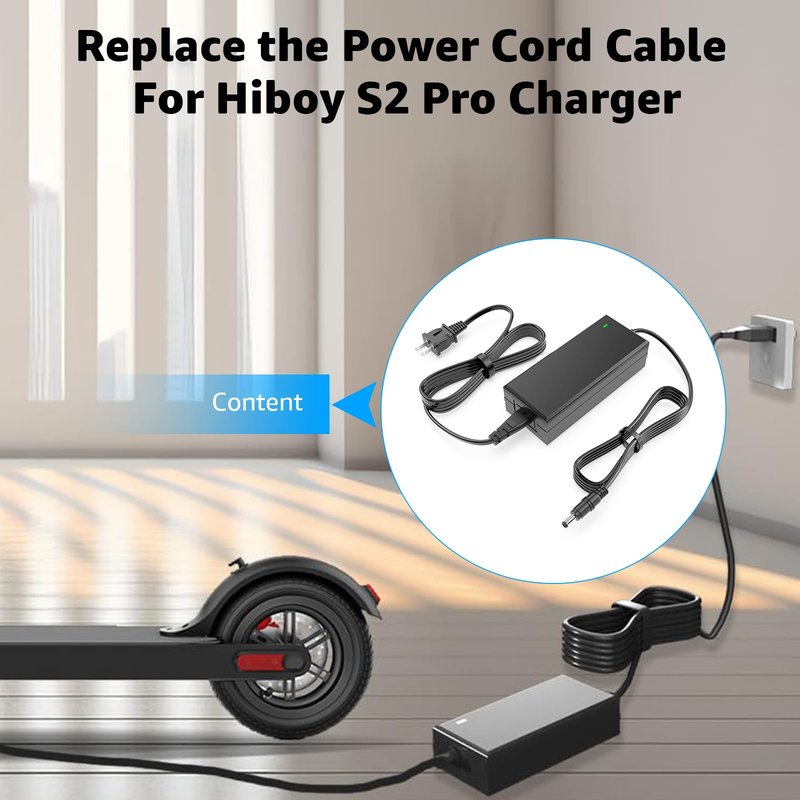 Norward 42V 2A for Hiboy S2 Pro Charger Compatible with Hiboy S2 Pro, S2 Lite, S2, KS4, KS4 Pro, NEX, NEX3, NEX5 Replacement Charger Power Supply