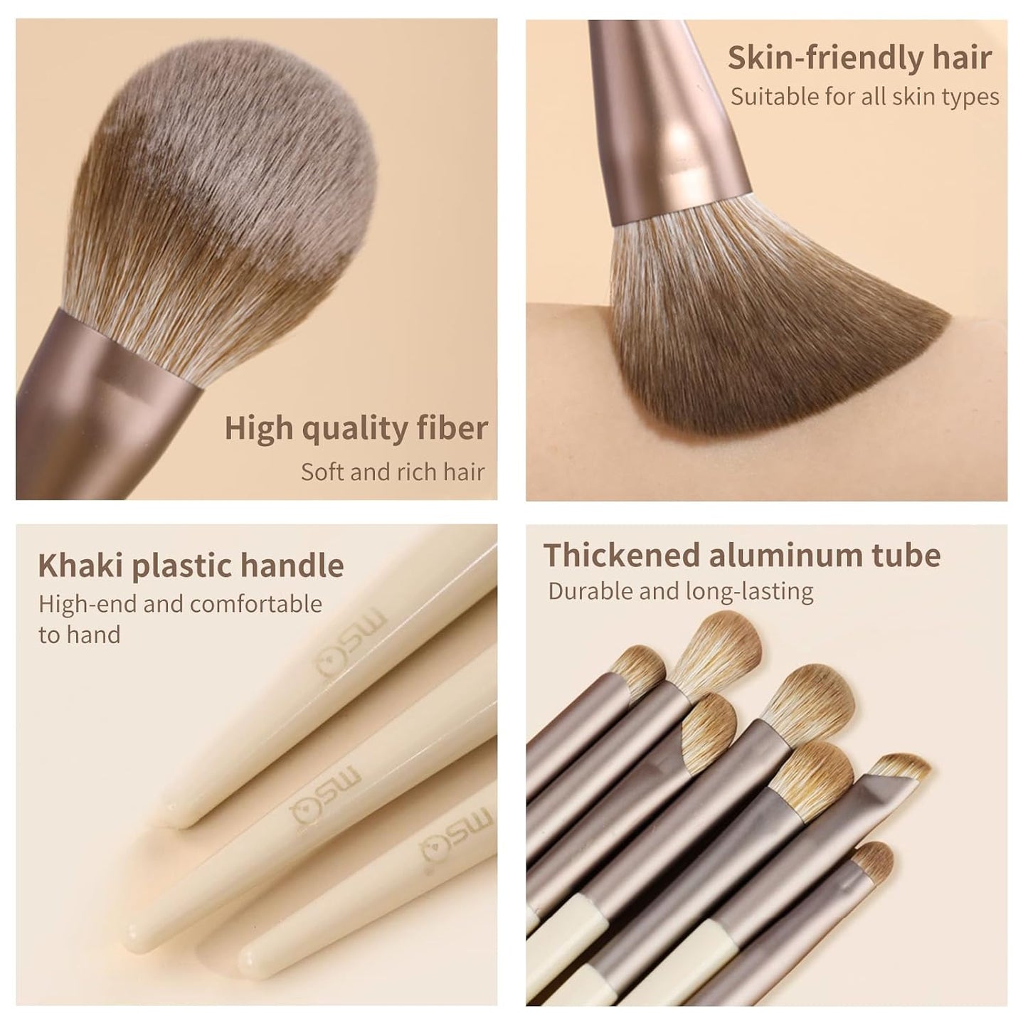 Makeup Brushes Set - 12 Premium Synthetic Hair Brushes for Foundation, Concealer, Blending, Contouring & More | Includes Carry Bag