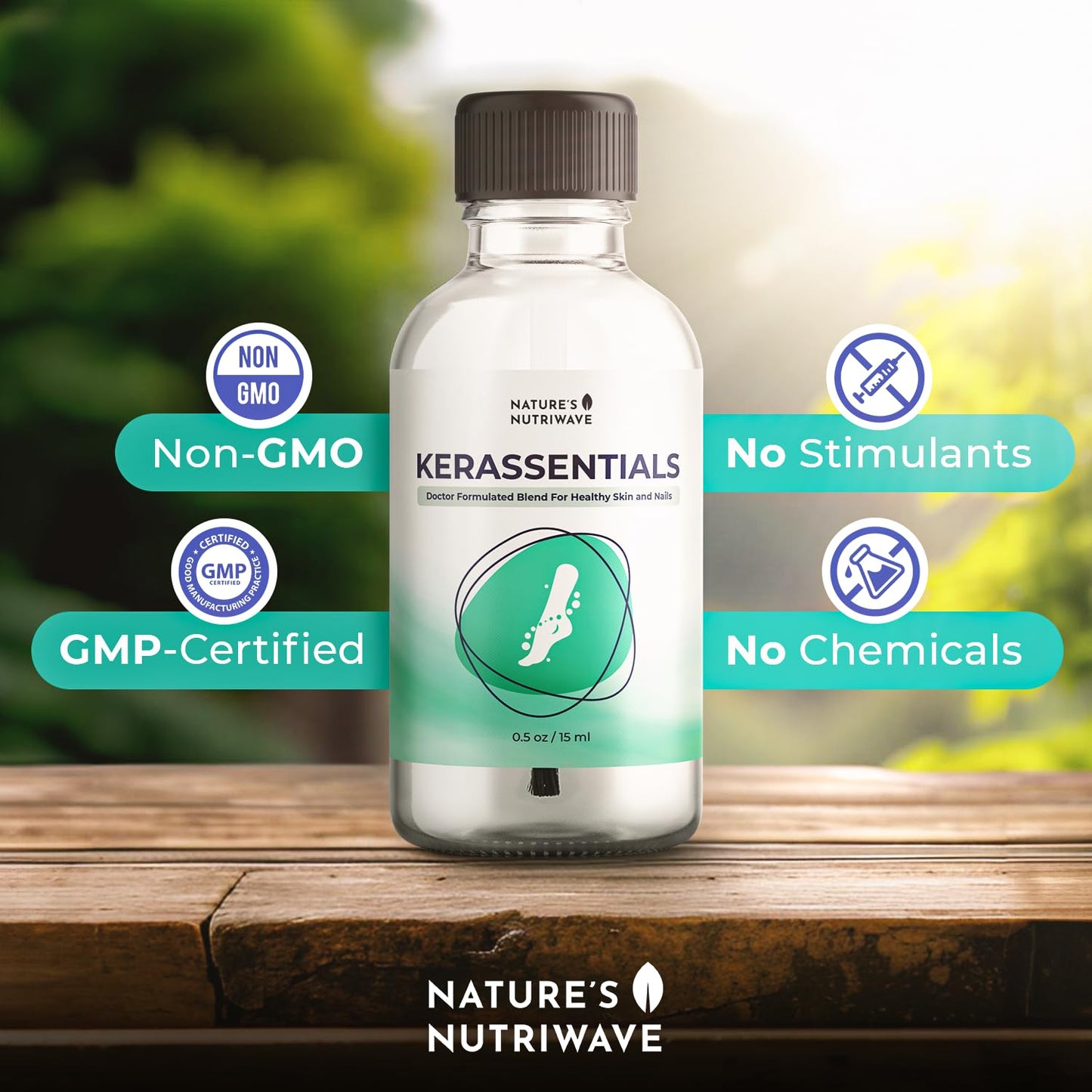 Kerassentials Oil - 8-IN-1 Plant-Based Formula for Healthy Nails & Skin | Natural Ingredients, 15ml, 1 Month Supply