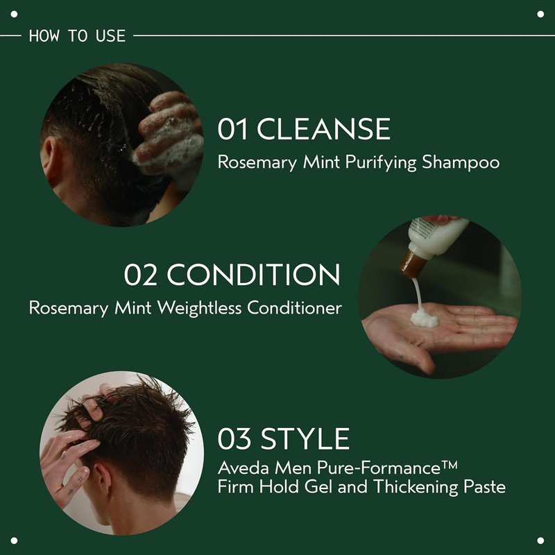 Aveda Rosemary Mint Purifying Shampoo - Clarifying Formula for Normal to Oily Hair | Invigorating Aroma | 97% Naturally Derived