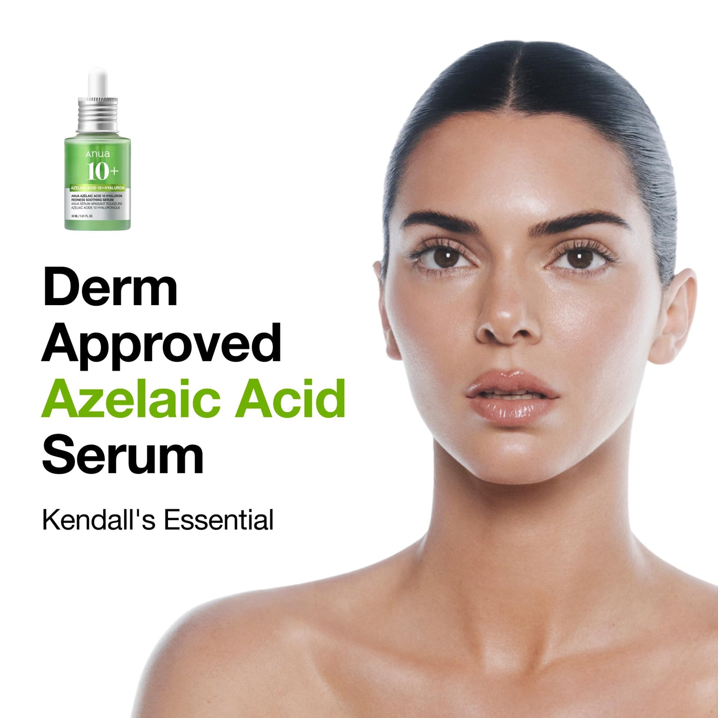 Anua Azelaic Acid 10 Hyaluron Redness Soothing Serum, Facial Serum for Blemish-Prone & Oily-Prone Skin, Lightweight & Hydrating Blemish Care, Hyaluronic Acid, Korean Skincare, 1.01 fl oz.
