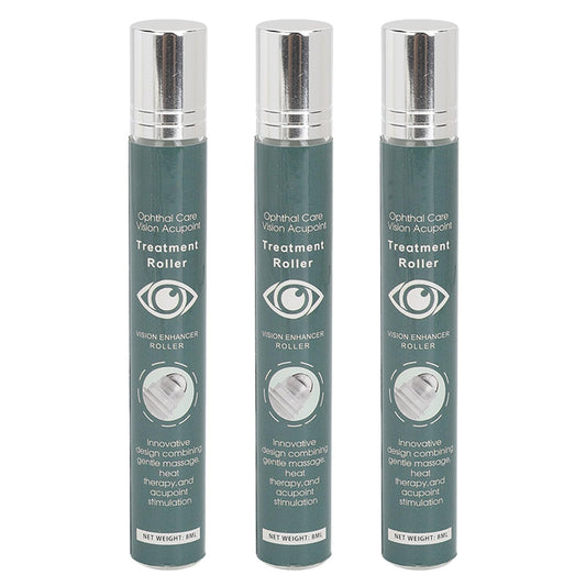 Vision Enhance Massage Roller 8ml - Reduce Dryness & Fatigue, Improve & Health, 3pcs Pack for Effective Eye Care & Nearsightedness Prevention