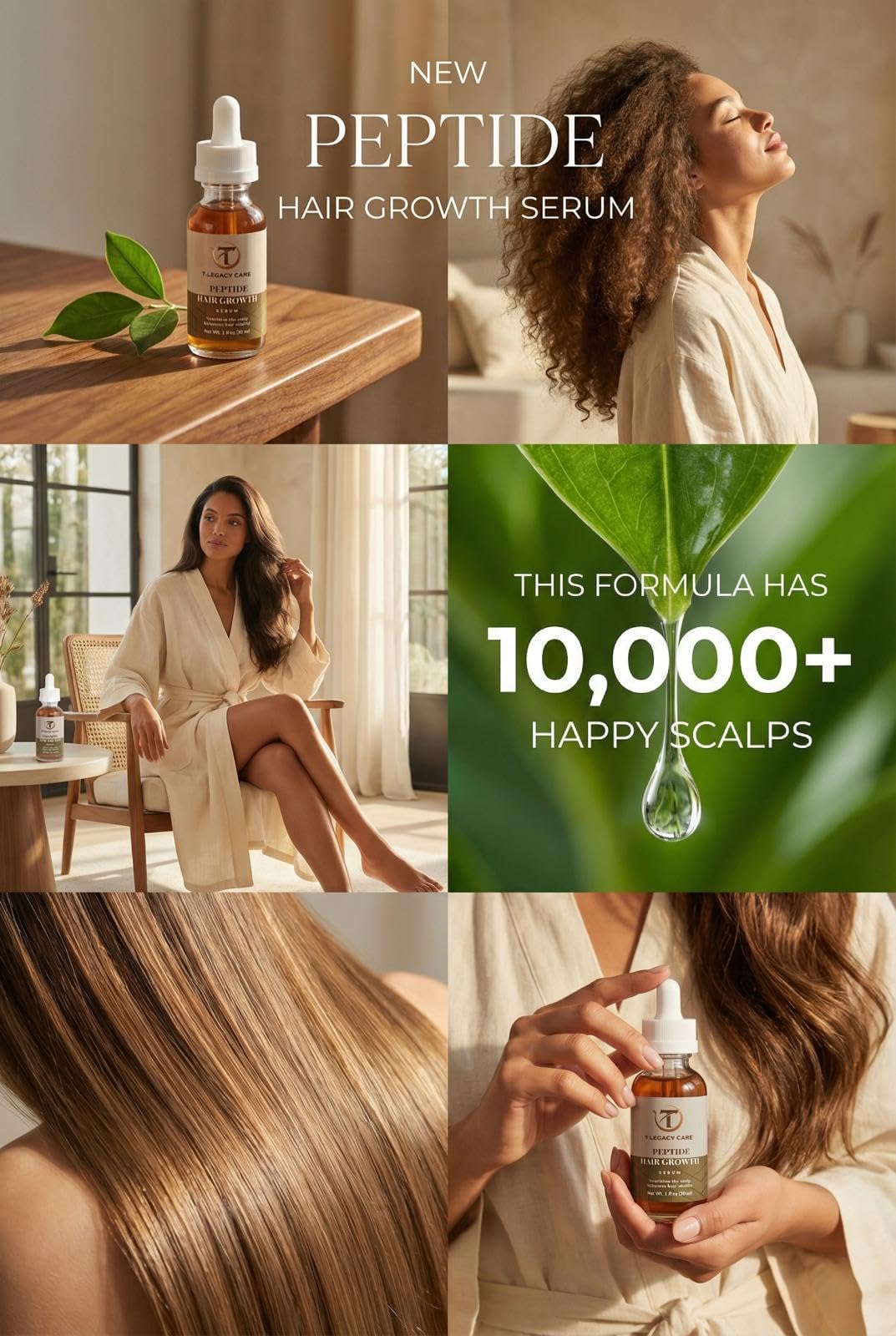 Hair Growth Serum for Women & Men, Hydrating Scalp Treatment for Thicker Stronger Looking Hair, 30ml
