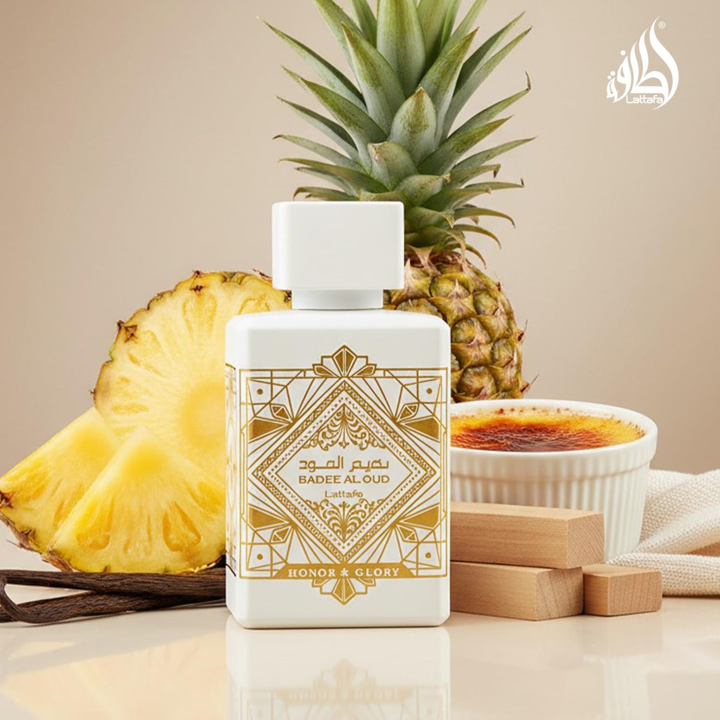 Lattafa Bade'e Al Oud Honor & Glory Eau de Parfum - Fruity Vanilla & Warm Spicy Notes | 3.40 oz / 100 ml