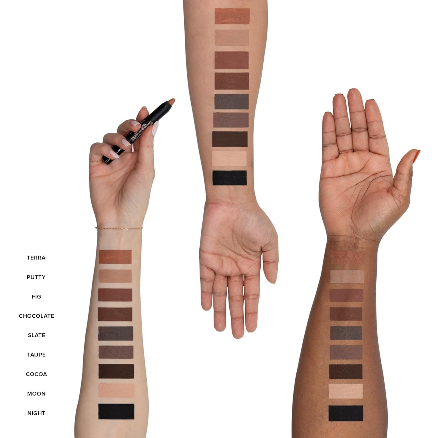 Nudestix Magnetic Matte Eye Color - 3-in-1 Long-Wear Cream Eyeshadow Pencil | Waterproof, Vegan & Cruelty-Free Makeup