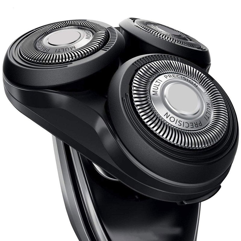 Gleway SH50/52 Replacement Heads Compatible with Philips Series 5000 Electric Shavers, SH50 MultiPrecision Blades Upgrade Heads Compatible with Norelco Series 5000 Razors, 3 Pack with Brush