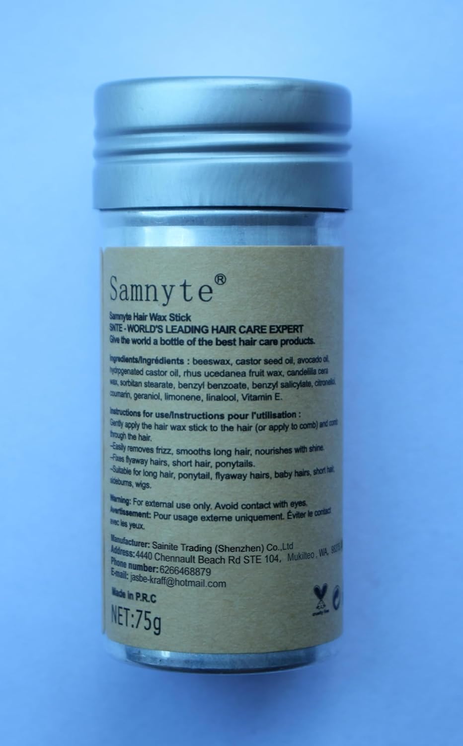 Hair Wax Stick for Flyaways | Nourishing Slick Stick Pomade for Women & Kids - 2.7 Fl Oz