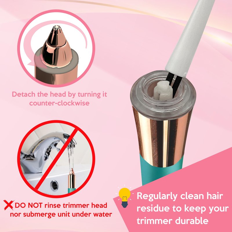 iMusthav Eyebrow Trimmer for Women, Precise & Painless Eyebrow Razor with LED Light, Electric Facial Hair Remover for Flawless Brows, Lip & Face, Battery Operated, Travel-Friendly, Gold-Plated Design
