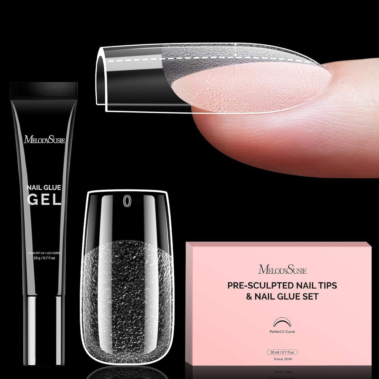 Short Square X Nail Tips - 600 Pcs Clear Acrylic Press-On Nails | Half Matte Full Cover for DIY & Salon Use