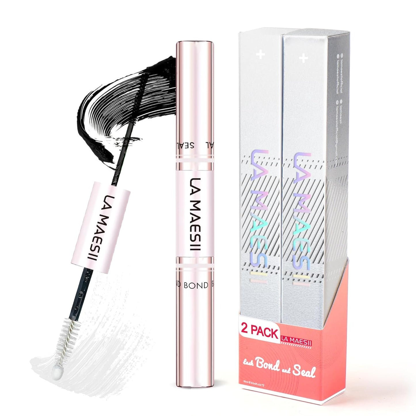 Lash Cluster Glue - Waterproof 2-in-1 Bond & Seal for Eyelash Clusters | 10ml Strong Hold for 72 Hours