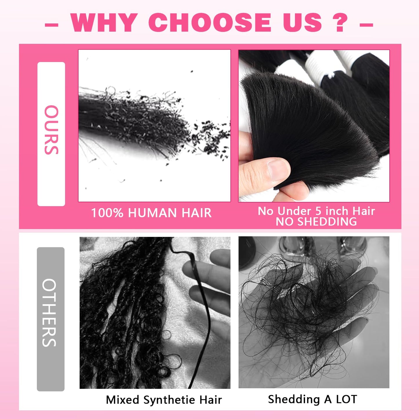 Body Wave Curly 4/27 Human Braiding Hair - 100g One Bundle for Boho Braids | 18 Inch