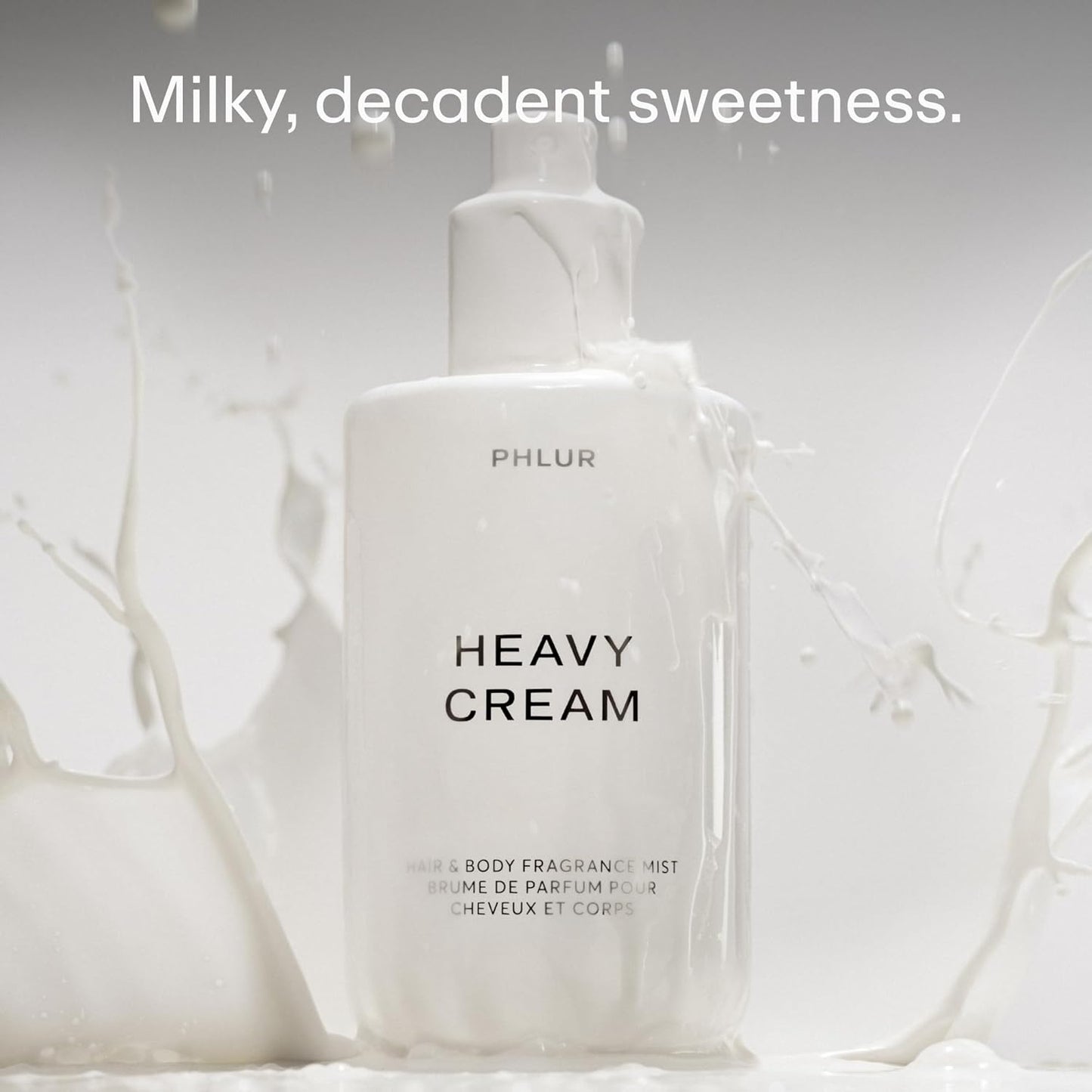 PHLUR Heavy Cream Body Mist - Gourmand Vanilla Hair & Body Perfume | 8 Fl Oz with Marshmallow & Coconut Cream