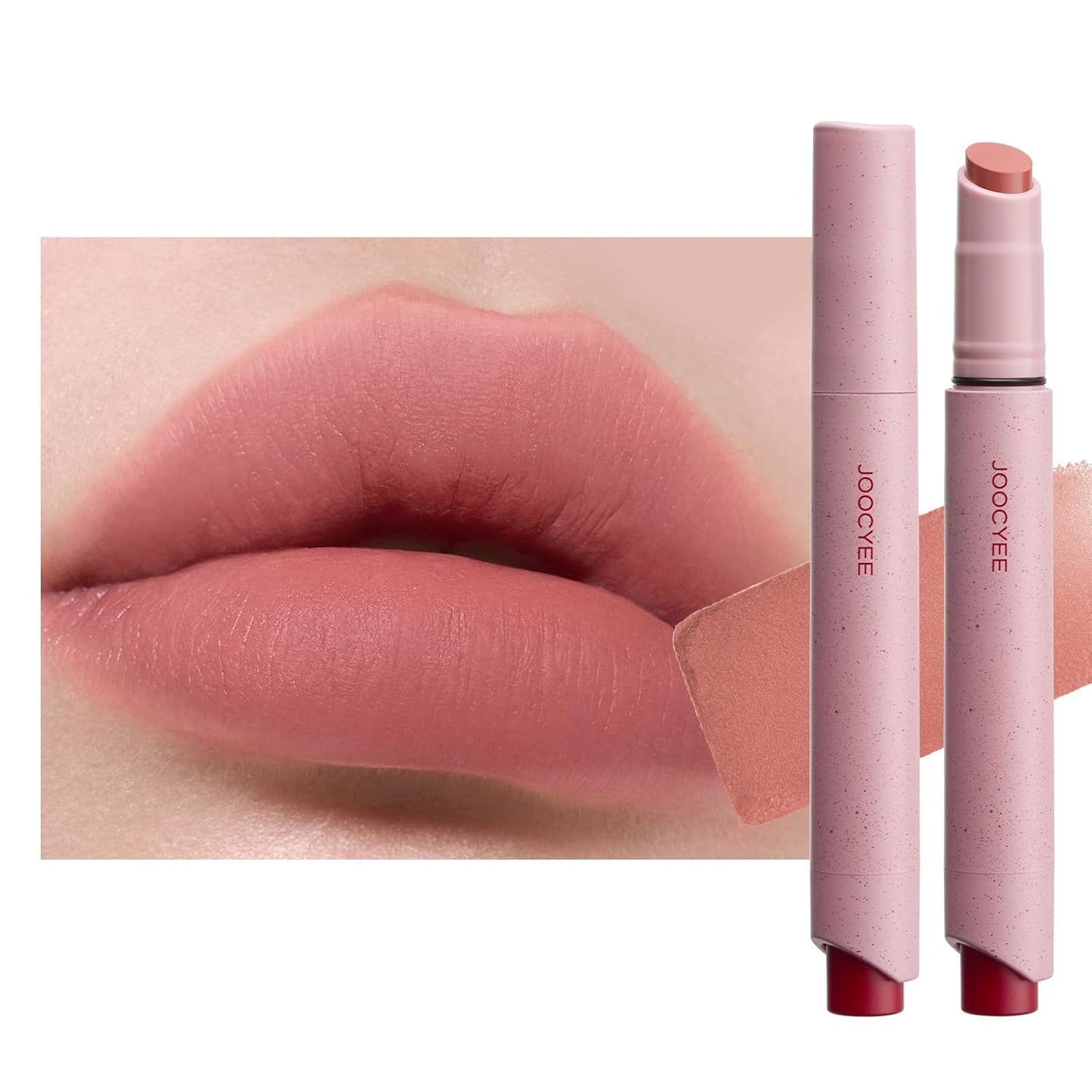 Velvet Rouge Matte Lipstick Pencil - Lightweight, Waterproof, High Pigment Lip Color | Buildable Coverage in Nude