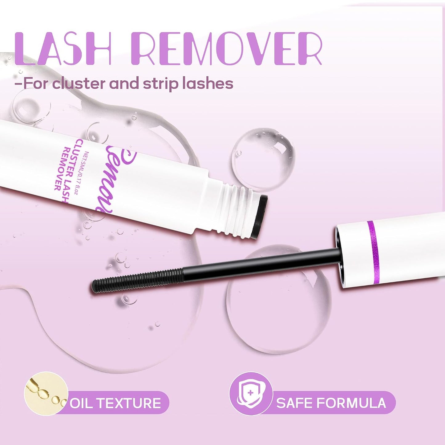 Lash Bond and Seal Set - 10ml Waterproof Lash Cluster Glue + 5ml Gentle Remover | Strong Hold for 72 Hours