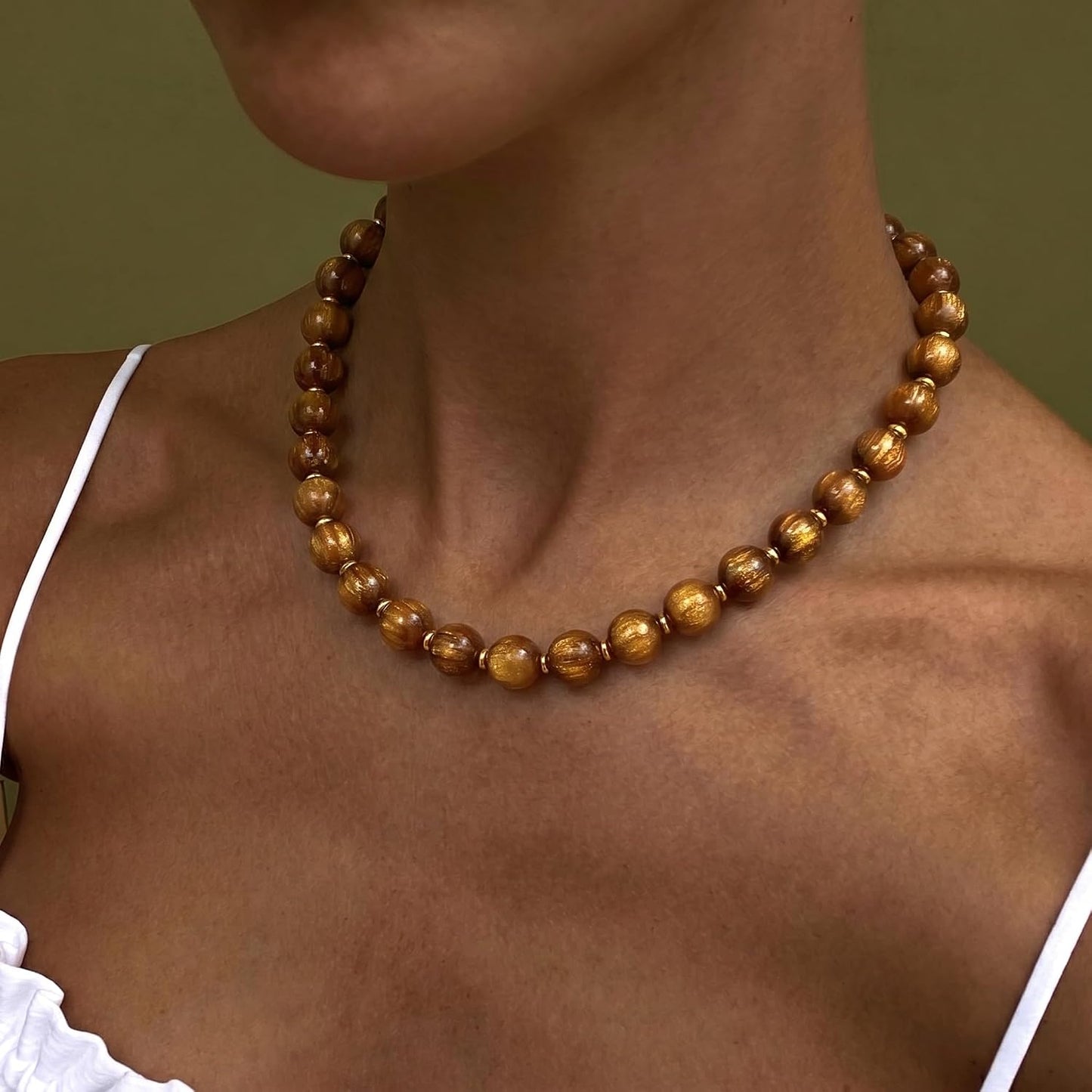 Colorful Beaded Necklace - Chunky Resin Choker for Women | Boho Y2K Statement Jewelry