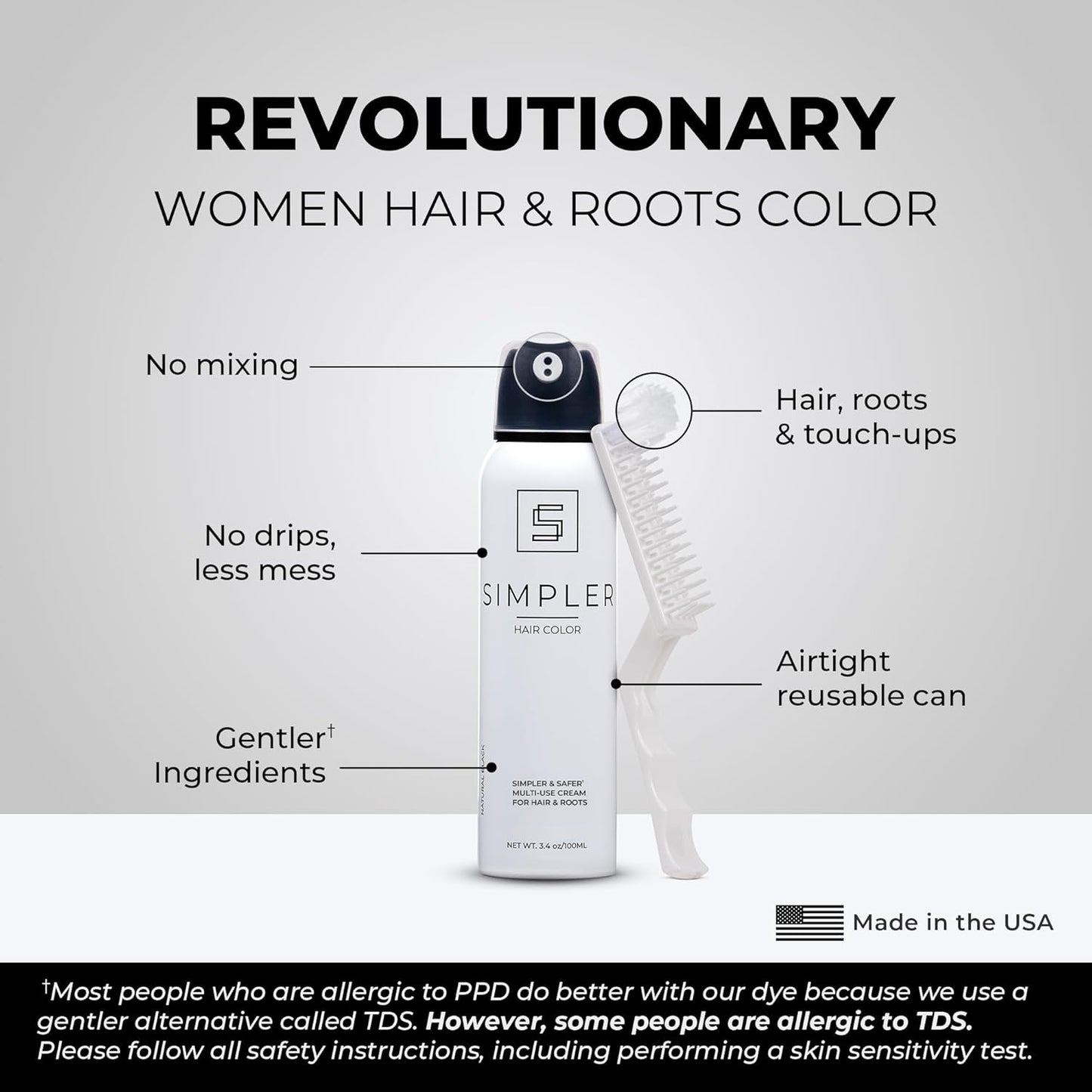 Permanent Ammonia-Free Hair Dye for Women | Natural Medium Brown Color for Sensitive Scalp - Long-Lasting Gray Coverage