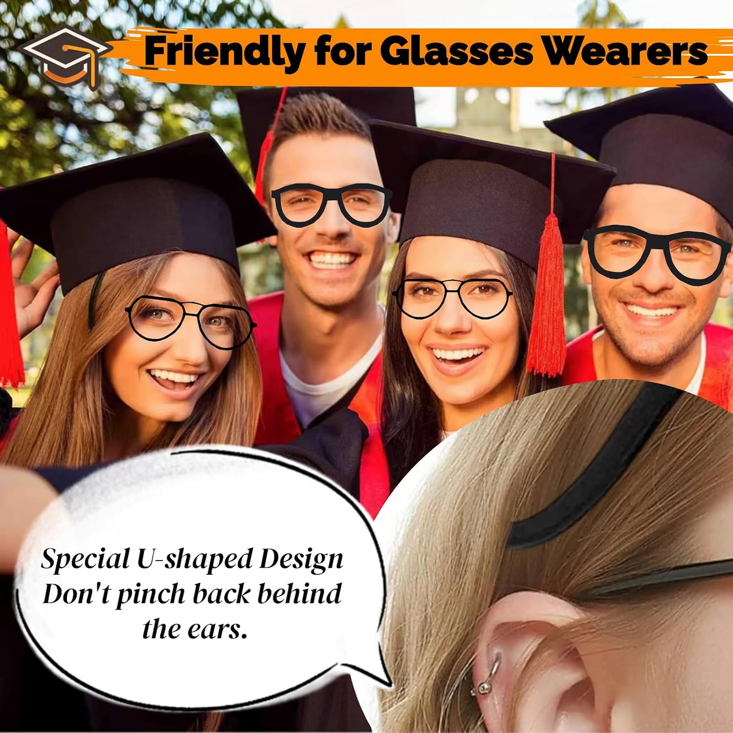 Graduation Cap Headband - Stylish Accessory for Glasses Wearers | Perfect for Graduates