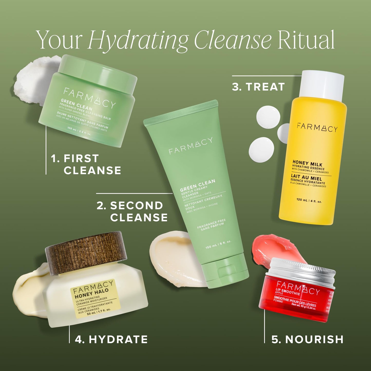 Farmacy Sensitive Skin Makeup Remover Cleansing Balm - Green Clean Waterproof Makeup Remover Balm + Oil Cleanser for Face - Melts Make Up + SPF - Hydrates + Softens Skin - Fragrance-Free (100ml)