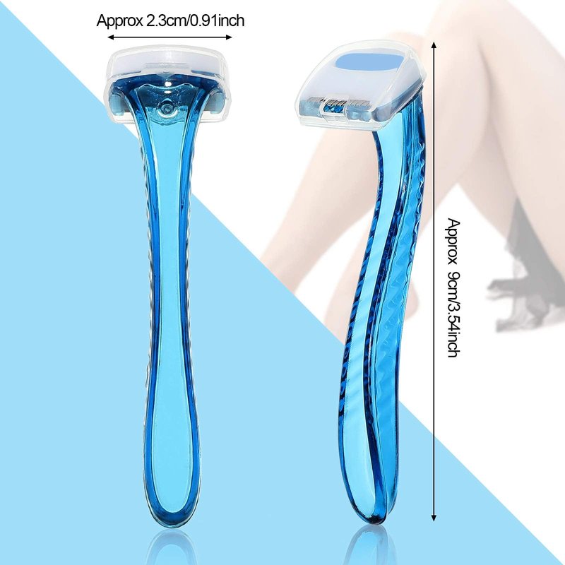Honoson 30 Pieces Bikini Razors Bikini Trimmer for Women Small Disposable Travel Accessories Armpit Hair Removal Beauty for Body Cosmetic Tool(Light Blue, Light Yellow, Light Pink, Rose, Deep Pink)