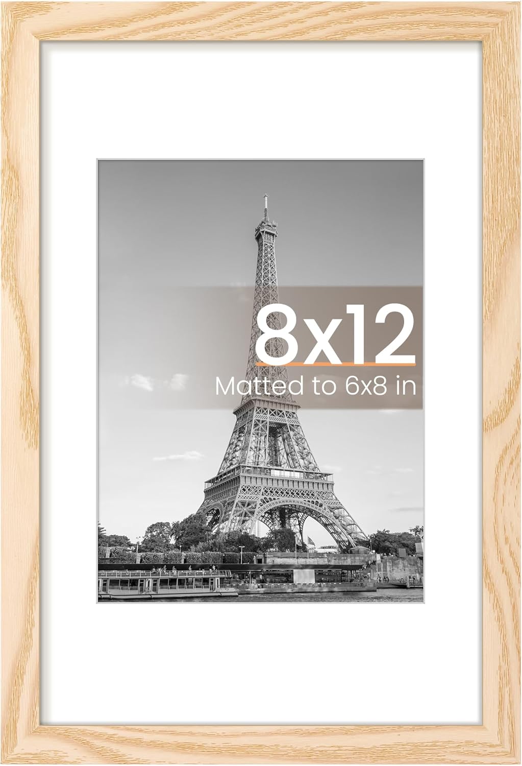 Upsimples 11x14 Picture Frame - Display 8x10 Photos with Mat or 11x14 Without Mat | Black Wall Hanging Frame