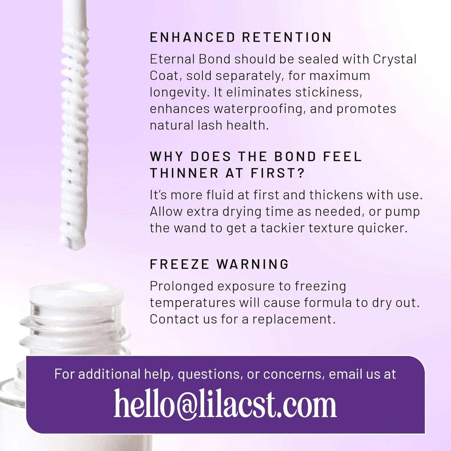 Eternal Bond Clear Lash Glue - Long Lasting, Fast Drying Sealant | Waterproof, Vegan, Reduces Stickiness