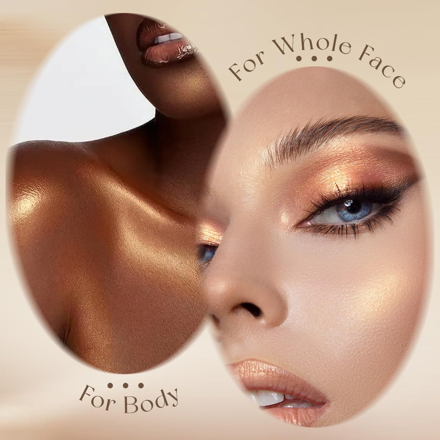 Noerrors Amber Brown Gold Cream Shimmer Eyeshadow Palette, Duochrome Natural Fresh Satin Glossy Finish, Wet Mashed-Potato Bouncy Texture, Pigmented Sparkle Neutral Metallic Glitter Eye Shadow Makeup