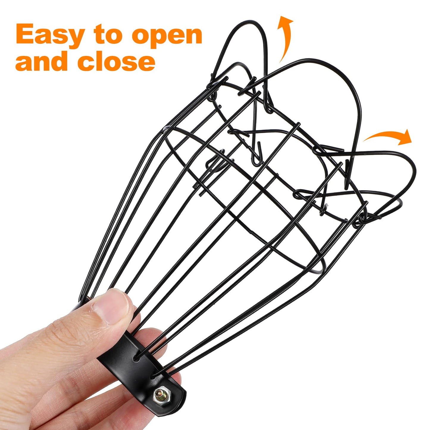 Uonlytech Light Bulb Cover Metal Lamp Bulb Guard Industrial Clamp on Metal Guard Cage Hanging Cover for Pendant Farmhouse Light Vintage s