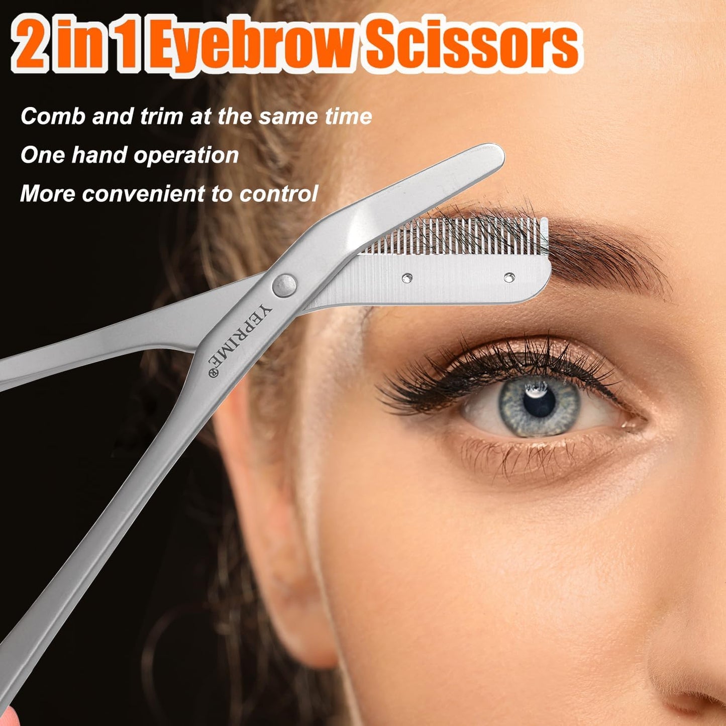 Eyebrow Trimming Scissors Set - Stainless Steel with Comb | Perfect Gift for Men & Women