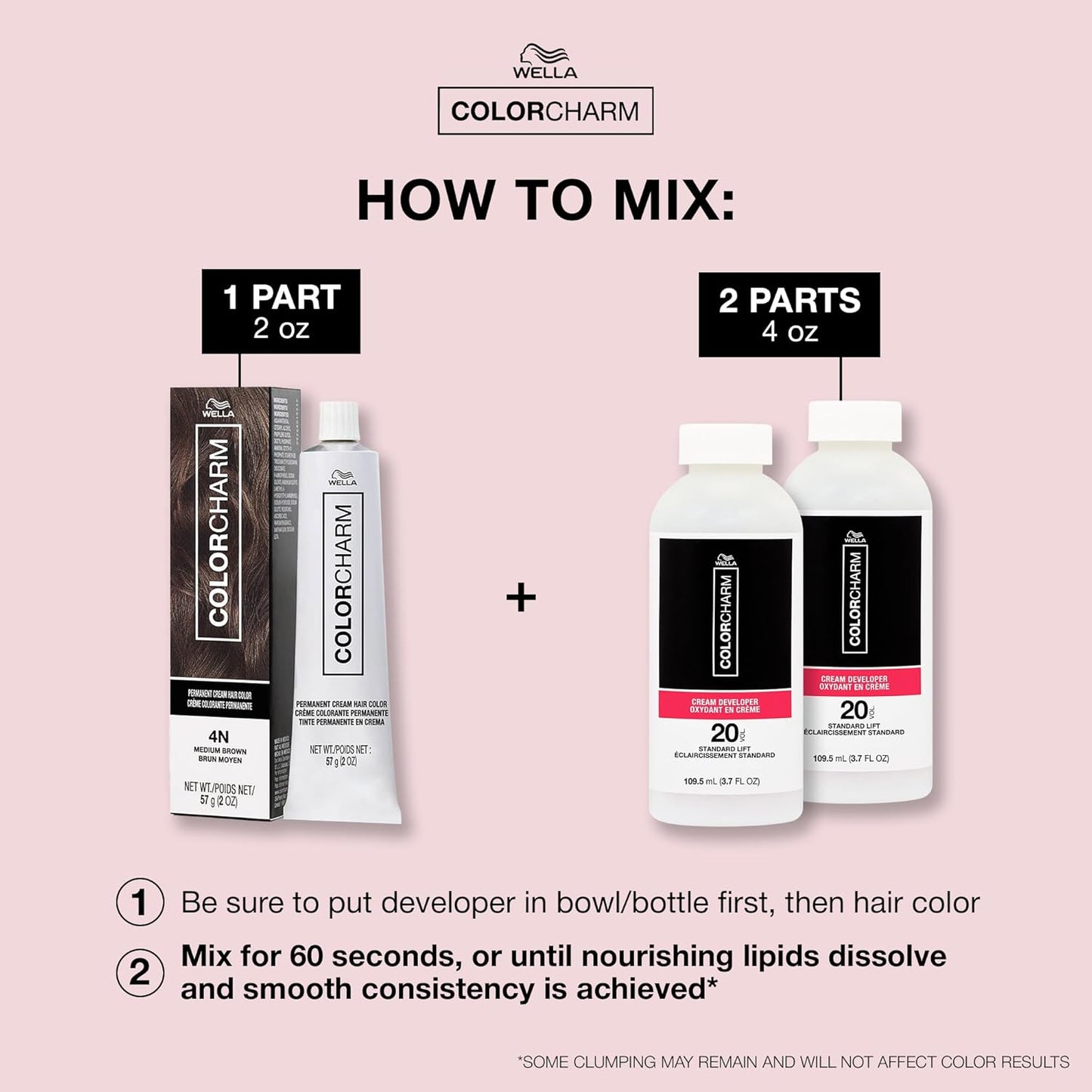 COLORCHARM Permanent Cream Hair Dye - Brown Hair Color for Medium to Golden Caramel Shades | 100% Gray Coverage, Vegan | 2 oz.