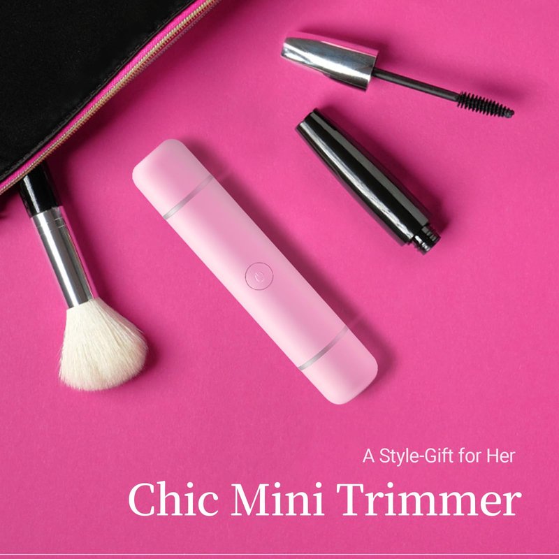 2-in-1 Bikini Trimmer for Women - Painless Electric Razors,Cordless Body Shaver for Trip,Replaceable Lady Facial Razor, IPX7 Waterproof&Easy Cleaning,USB Charge Dock Pink